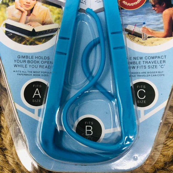 Adjustable Hands-Free Book Holder for Paperback Books Blue Gimble Traveler - Picture 5 of 5